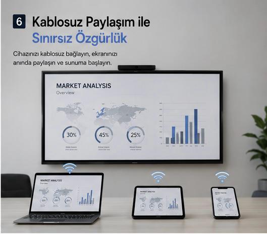 Samsung Flip Pro akıllı tahta kablosuz ekran paylaşımı